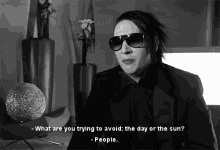 Marilyn Manson What Are You Trying To Avoid GIF - Marilyn Manson What Are You Trying To Avoid Day Or Night GIFs