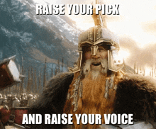 Raise Your Pick And Raise Your Voice Diggy Diggy Hole GIF - Raise Your Pick And Raise Your Voice Diggy Diggy Hole Dwarf GIFs