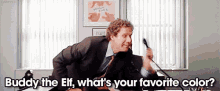 Buddy The Elf, What'S Your Favorite Color? GIF - Elf Buddy The Elf Whats Your Favorite Color GIFs