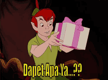 Dapat Kado Apa? GIF - Peter Pan Disney Kado GIFs