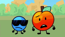 fruit ball orange blue object show