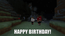 a screenshot of a video game with the words happy birthday