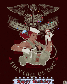 Happy Birthday Navy Doc Navy Hospital Corpsman GIF - Happy Birthday Navy Doc Navy Hospital Corpsman GIFs