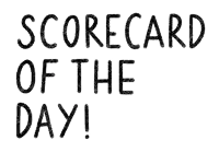 a sign that says scorecard of the day