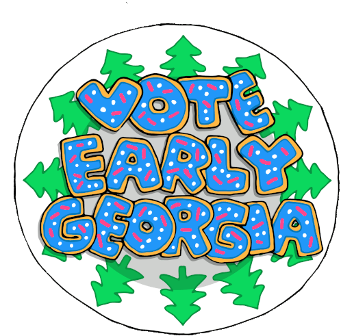 Georgia Vote Early Sticker - Georgia Vote Early Voting Early Stickers