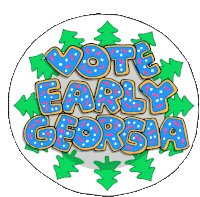 Georgia Vote Early Sticker - Georgia Vote Early Voting Early Stickers