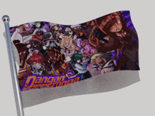 a flag with danganronpa characters on it