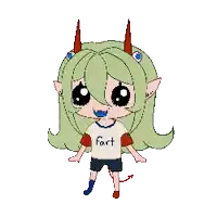 a close up of a cartoon character wearing a shirt that says " t " on it