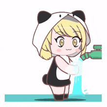 blonde big eyes anime wash your hands healthy