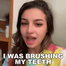 I Was Brushing My Teeth Nufo GIF - I Was Brushing My Teeth Nufo Im Cleaning My Teeth GIFs