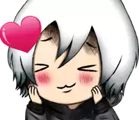 a cartoon of a girl with a heart on her head