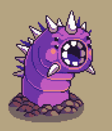 worm small purple big boss