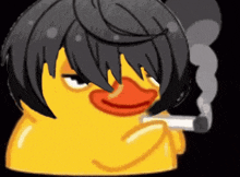 Ritsu Duck Ritsu Duck Cigarette GIF - Ritsu Duck Ritsu Duck Cigarette Ritsu Sakuma Duck GIFs