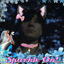 a picture of a man with cat ears and the words sparkle on picmix on the bottom