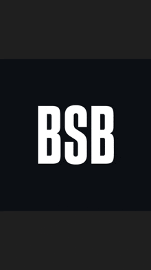 a black background with the word bsb in white