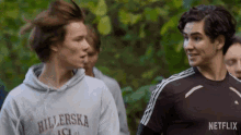 Running Together Young Royals GIF - Running Together Young Royals Chatting While Running GIFs