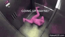 Pink Guy Elevator GIF - Pink Guy Elevator What The GIFs