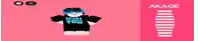 a person wearing a ready player two shirt on a pink background