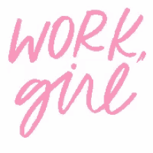 work girl text logo