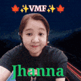 a girl named hanna is smiling and wearing headphones