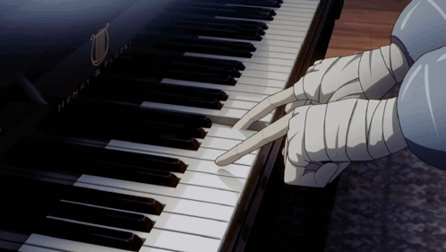 KREA - anime girl Playing the Piano instrument , digital Art, Greg  rutkowski, Trending cinematographic artstation