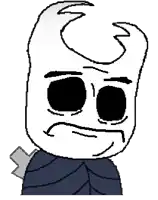 a pixel art drawing of a cartoon character with horns and a sword .