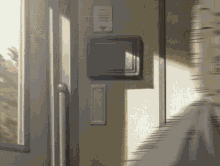 a drawing of a door with a sign on it