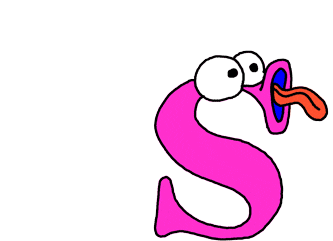 Tongue Out Letter S Sticker - Tongue Out Letter S Bleh Stickers
