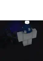 a white block with a blue hat says ez in a speech bubble
