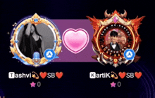a screenshot of a video game with dashvi and kartik