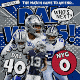 New York Giants (0) Vs. Dallas Cowboys (40) Post Game GIF - Nfl National Football League Football League GIFs