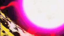 a purple and red background with a white circle in the middle of it