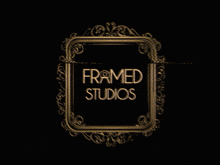 a picture frame with the words framed studios written inside of it
