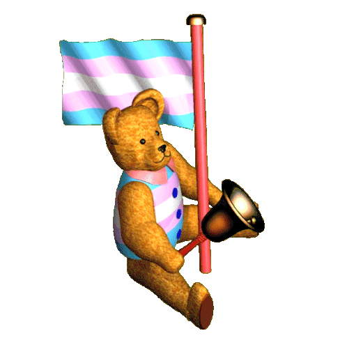 Transgender Teddy Bear Transgender Flag Sticker - Transgender Teddy Bear Trans Transgender Flag Stickers