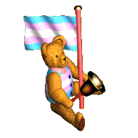 Transgender Teddy Bear Transgender Flag Sticker - Transgender Teddy Bear Trans Transgender Flag Stickers