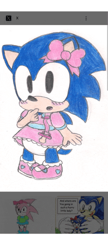 Baby Sonic In A Dress GIF