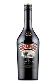 a bottle of bailey 's the original irish cream on a white background