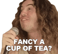 Fancy A Cup Of Tea Bradley Hall Sticker - Fancy A Cup Of Tea Bradley Hall Wanna Have A Drink Stickers