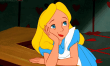Alice Ist Gelangweilt - Langeweile GIF - Alice In Wonderland Thinking Disney GIFs