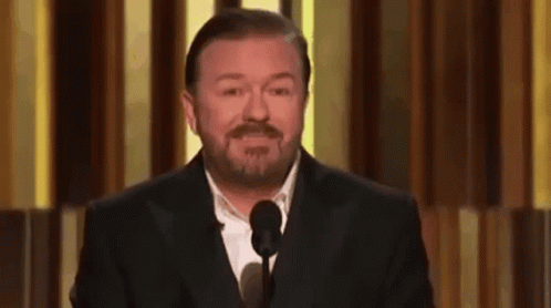 Ricky Gervais Show Laughing Gif