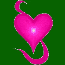 a blue heart on a green background with a white outline