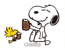 Drinking Beer Cheers GIF - Drinking Beer Cheers Snoopy GIFs