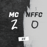 a black and white poster that says mc nffc