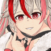 a close up of a girl 's face with ibis paint written below it