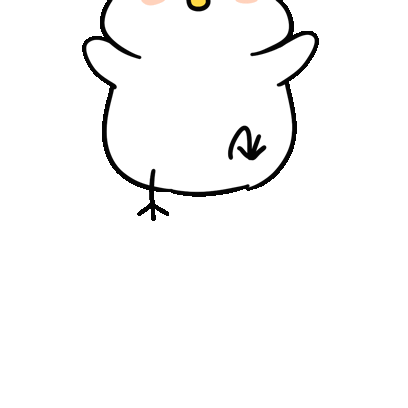 Bird White Sticker