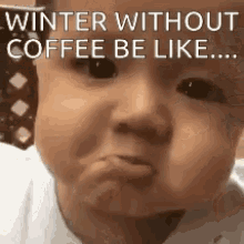 No Coffee Winter GIF