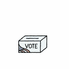 vote ballot cast vote drop animation