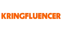 a logo for kringfluencer is shown in orange on a white background