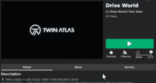 a computer screen shows a video titled drive world