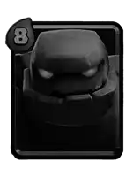 a black square with the number 8 on the bottom